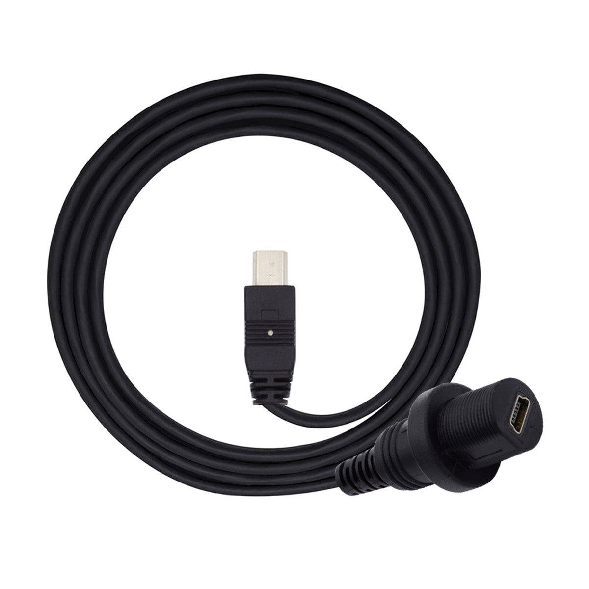 U2-015-1.0M 1m Waterproof Dustproof 480Mbps Mini USB2.0 5Pin Male to Female Extension Cord Data Power Cable