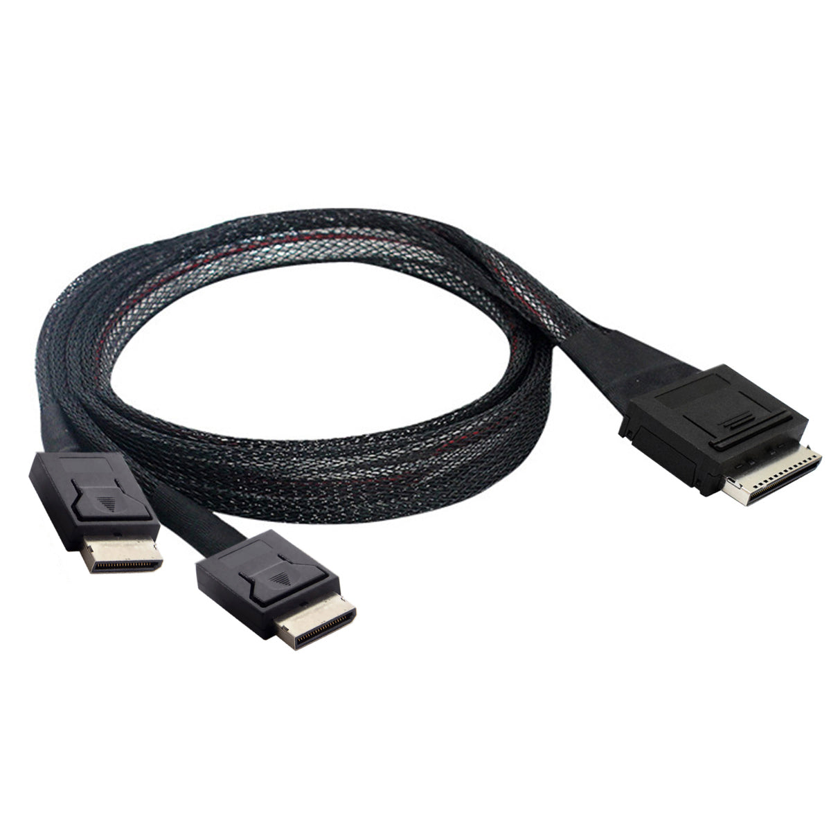 SF-054-0.5M 50cm OCuLink PCIe PCI-Express SFF-8611 8x 8-Lane to Dual SFF-8611 Oculink 4x SSD Data Active Cable