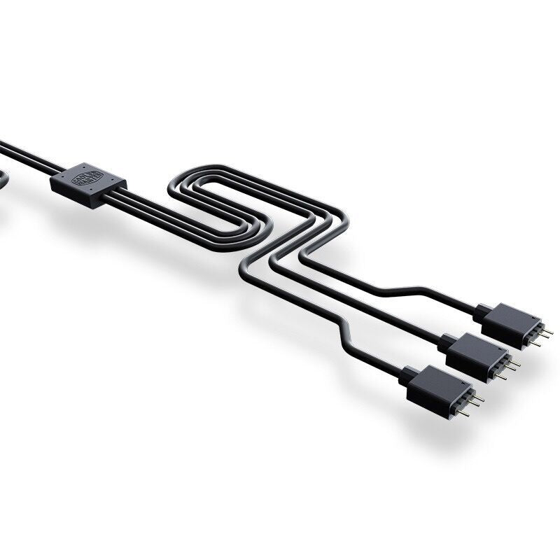 Coolermaster 3-in-1 ARGB Connection Cable 50cm RGB Cord 5V 3Pin Adapter Cable for Cooling Fans, LED Strips