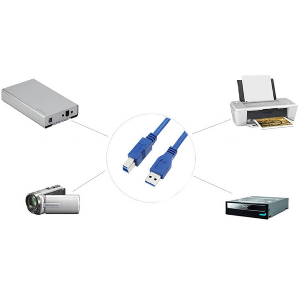 1m USB3.0 Male to USB Type-B Male Printer Cable Computer Printing Cord ...