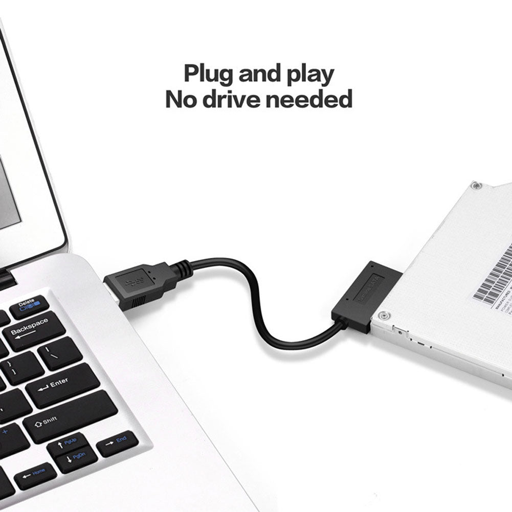 USB3.0 Slimline USB3.0 AM / SATA Adapter Cable Easy Drive Cord USB3.0 / SATA 7 + 6pin 3.0 / SATA 7 + 6