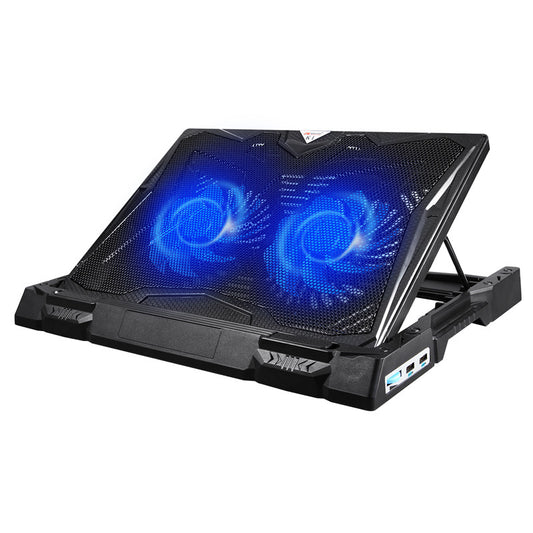 JM K1 Laptop Cooler Folding Notebook Cooling Fan with 2 USB Port, Height &amp; Wind Speed Adjustable Cooling Pad