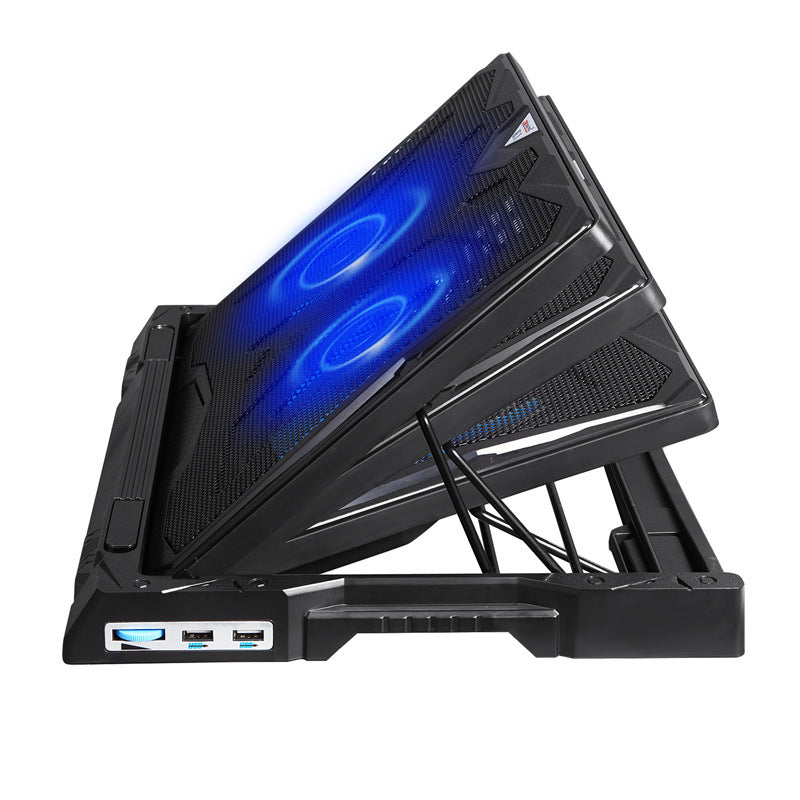 JM K1 Laptop Cooler Folding Notebook Cooling Fan with 2 USB Port, Height &amp; Wind Speed Adjustable Cooling Pad
