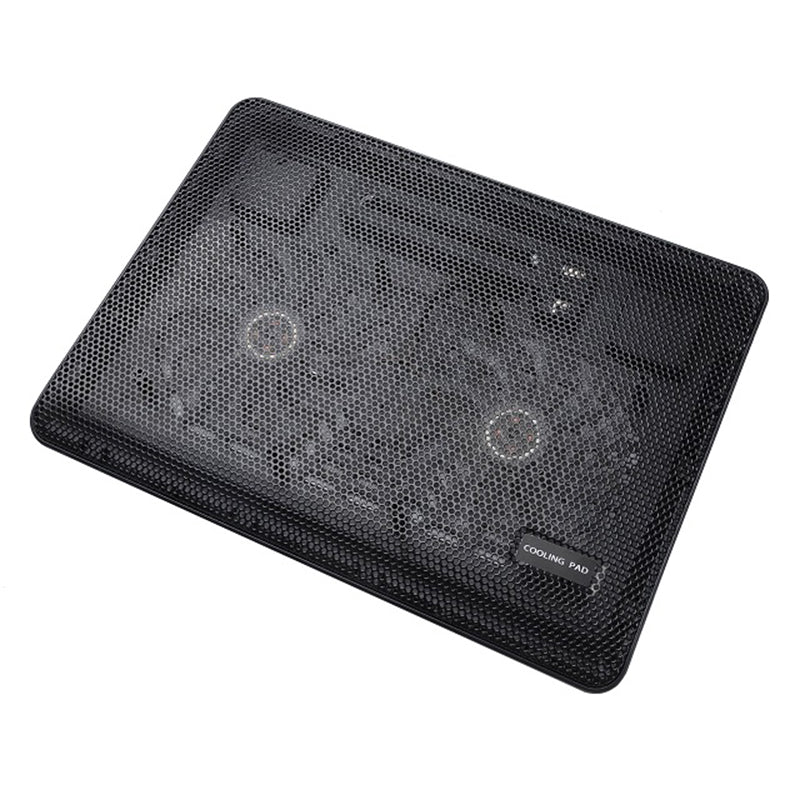 N139 Height Adjustable Laptop Cooling Stand Desktop Notebook Dual Fan Cooler Pad with LED Light