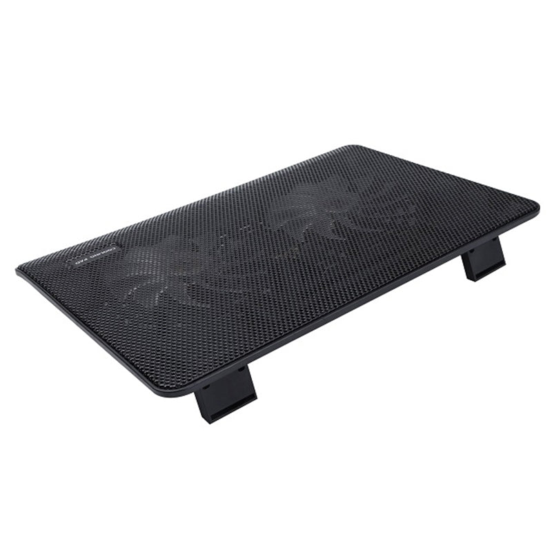 N139 Height Adjustable Laptop Cooling Stand Desktop Notebook Dual Fan Cooler Pad with LED Light