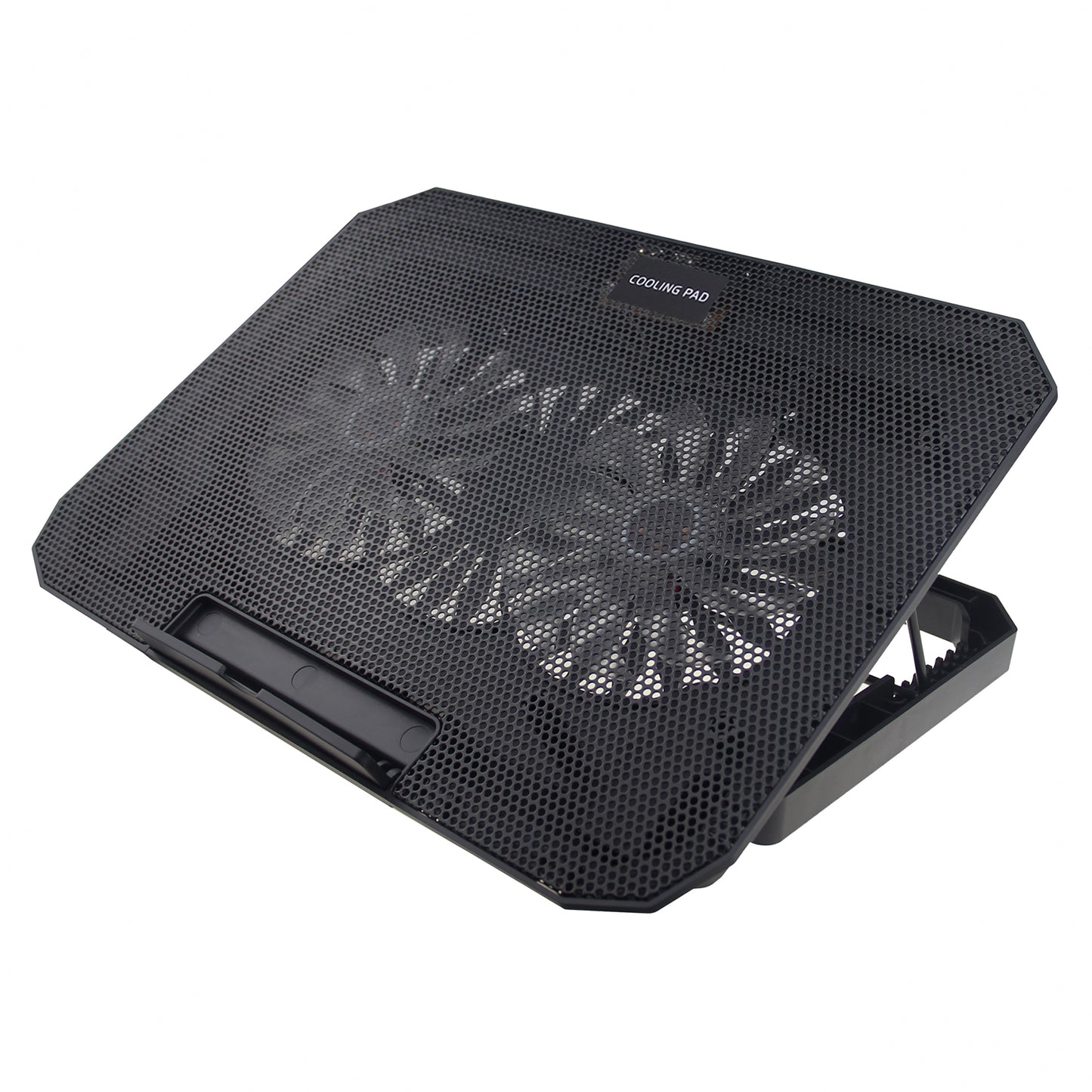 N11 8-Gear Height Adjustable Mute Notebook Dual Fan Cooler Desktop Laptop Cooling Stand - Red Light