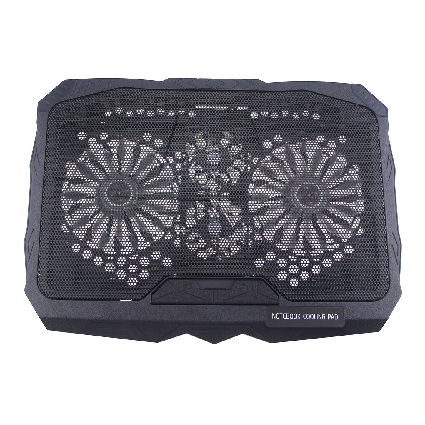 S18 Height Adjustable Notebook Router Radiator 4-Fan Cooler Desktop Laptop Cooling Pad - Green Light