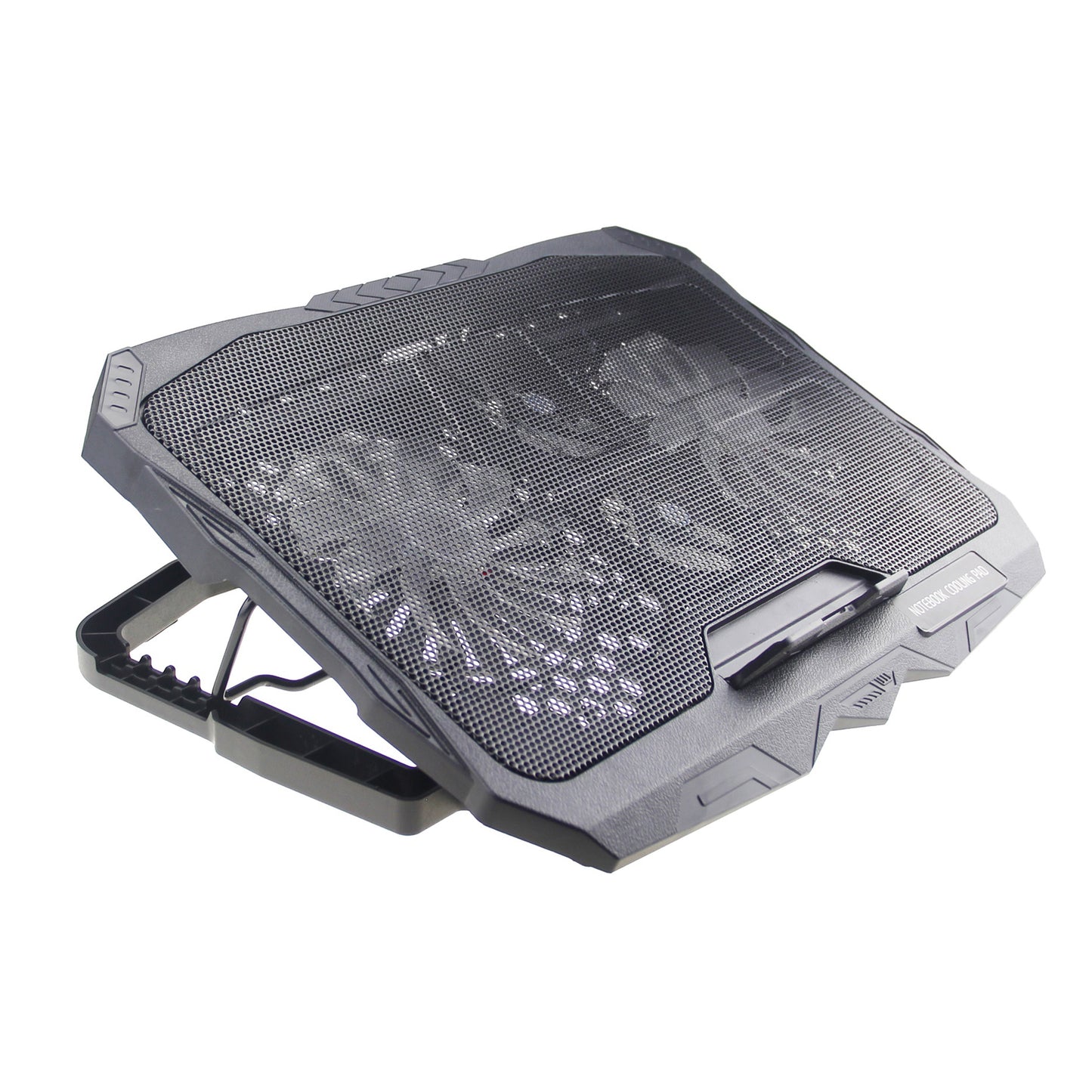 S18 Height Adjustable Notebook Router Radiator 4-Fan Cooler Desktop Laptop Cooling Pad - Green Light