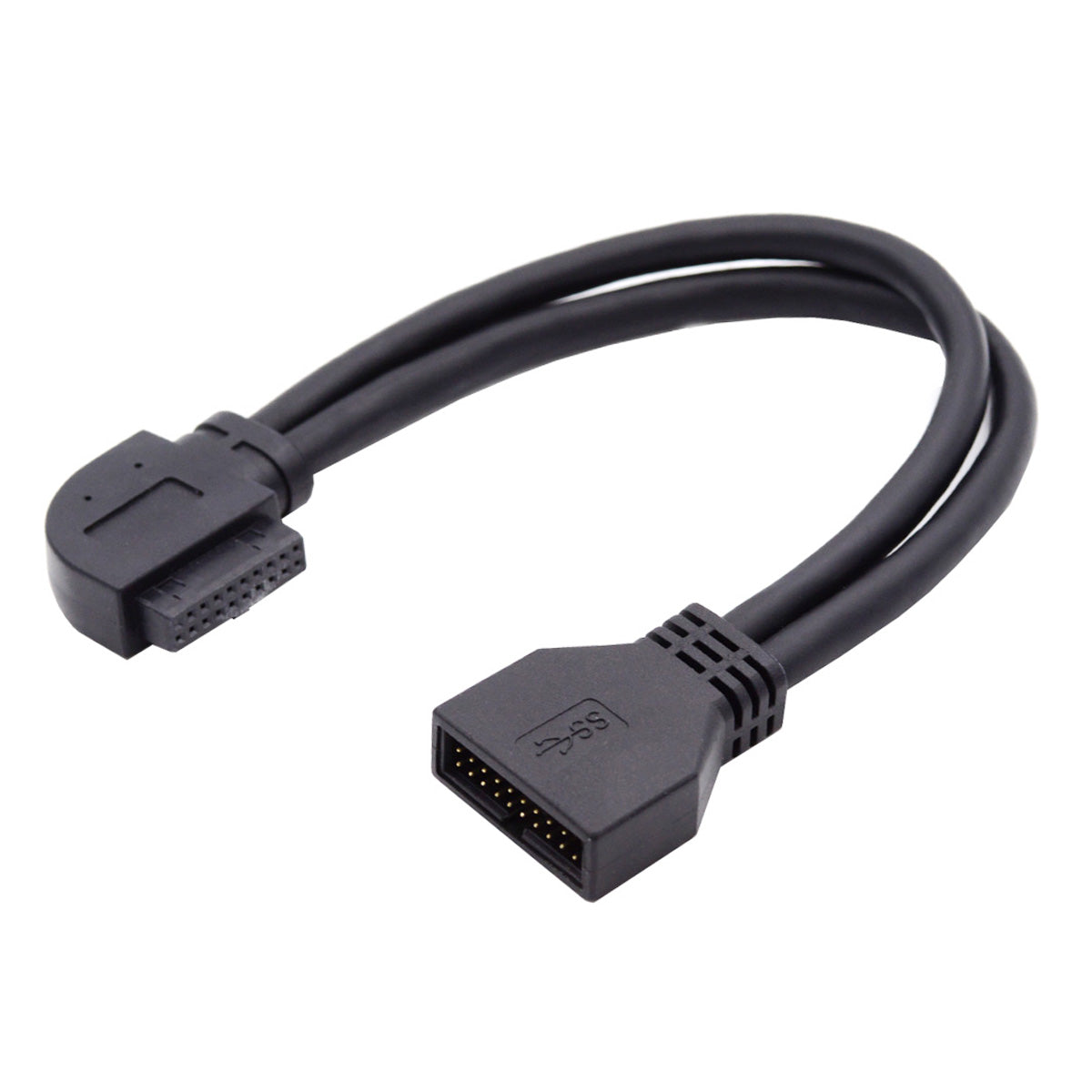 U3-082-LE Left-Angled USB 3.0 20Pin Motherboard Mainboard Connection Cable 20Pin Male to Female Wire 5Gbps Adapter Cord