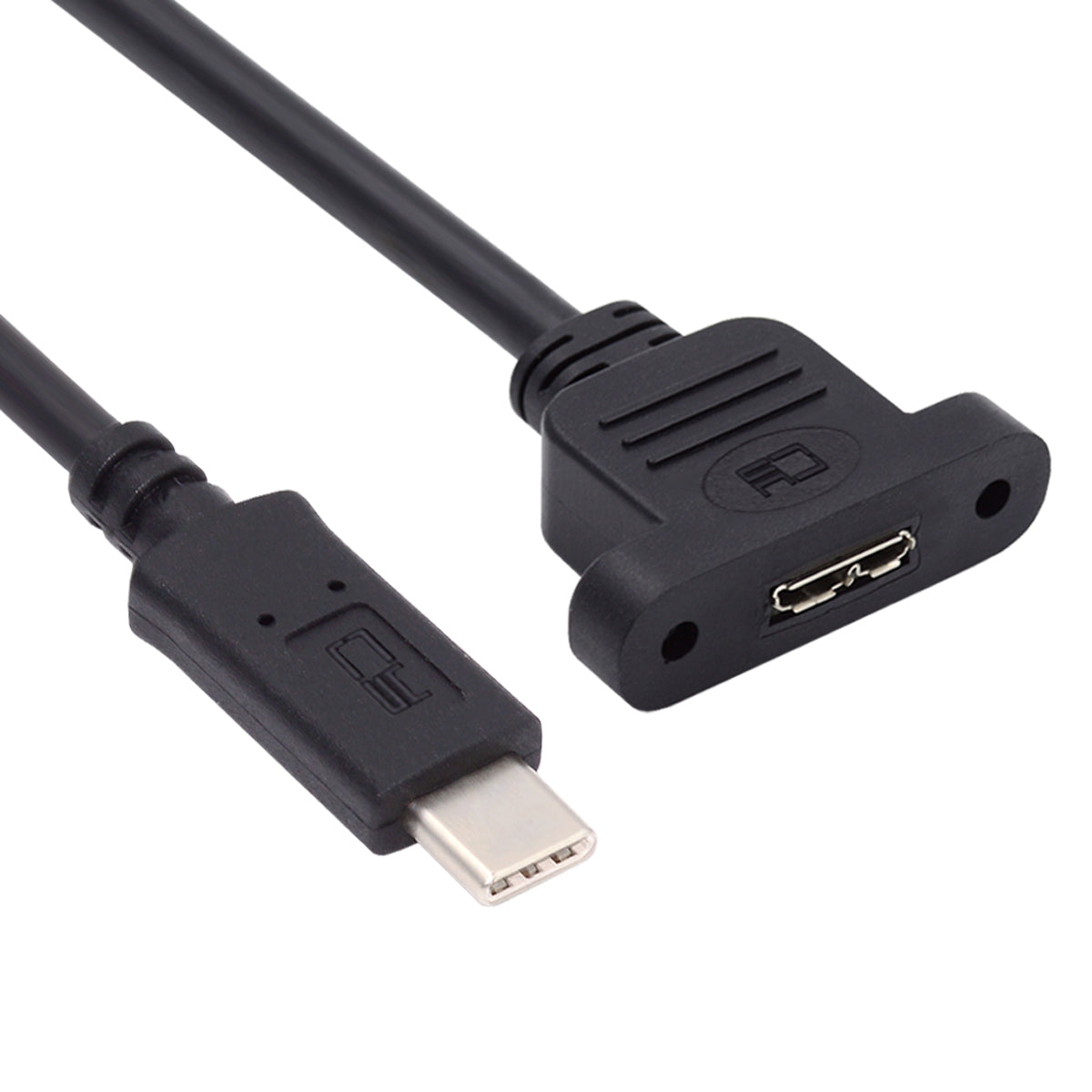 U3-083-CM 50CM 5Gbps Type-C Male to Micro USB 3.0 Female Screw Mount Type Extension Cable