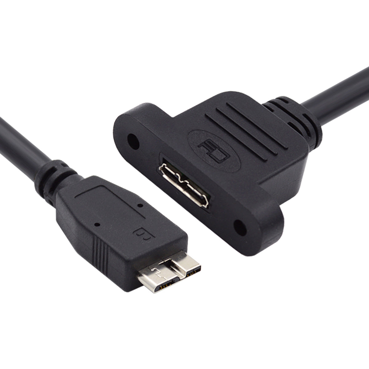 U3-083-MM 50cm Micro USB 3.0 Male to Micro 3.0 Type-B Female 5Gbps Screw Mount Type Extension Cable