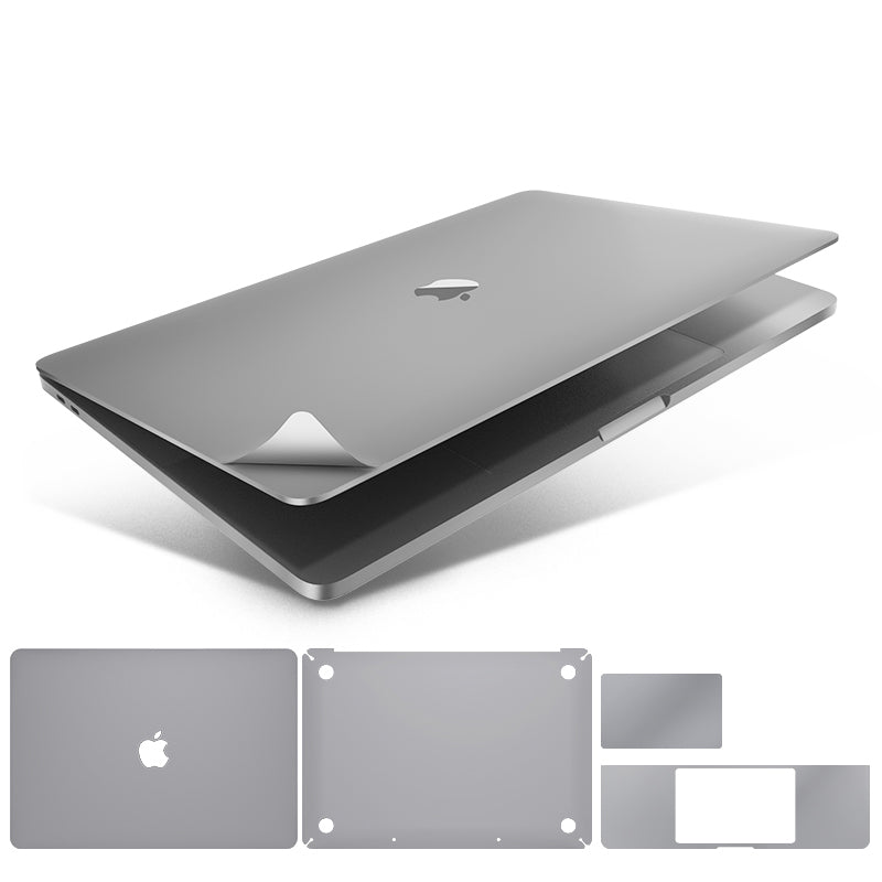 ZGA 5Pcs / Set For MacBook Pro 16 inch (2021) / (2023) A2780 / A2485 Self-adhesive Sticker Paper Cover Film for Laptop Shell / Touchpad / Bottom - Grey