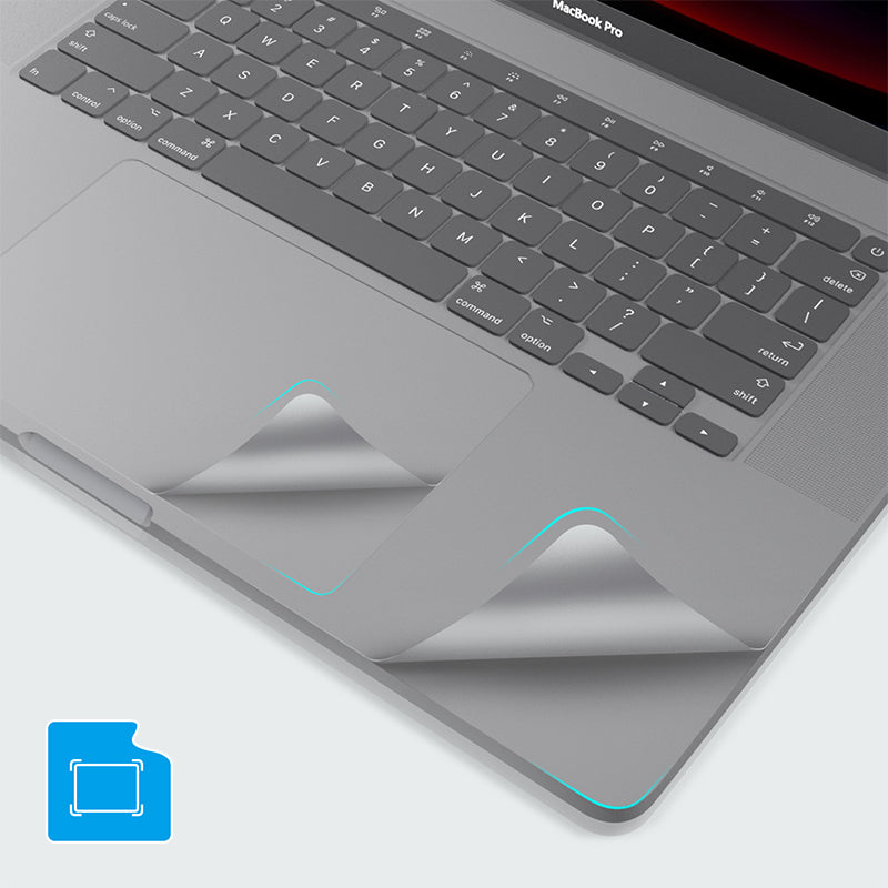 ZGA 5Pcs / Set For MacBook Pro 16 inch (2021) / (2023) A2780 / A2485 Self-adhesive Sticker Paper Cover Film for Laptop Shell / Touchpad / Bottom - Grey