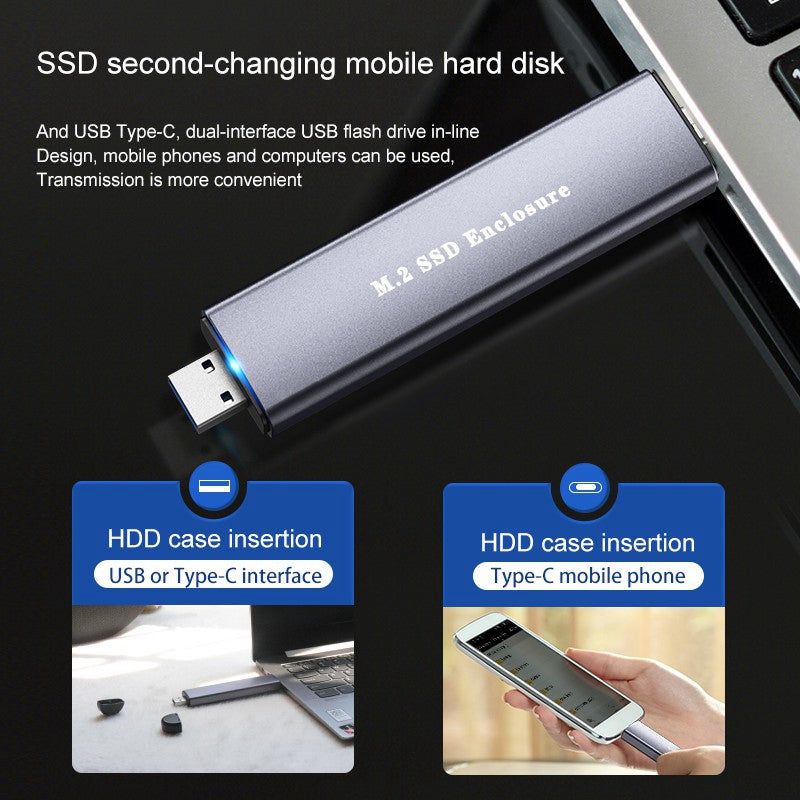 U2-002 Plug and Play M.2 SSD Nvme Wide Compatibility External Hard Drive HUB