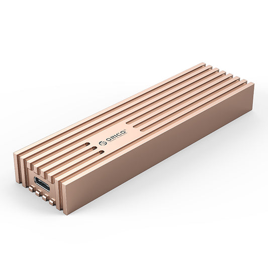 Uniqkart-M232C3-G2 M.2 NVMe SSD Case 10Gbps High Speed External Aluminum Alloy Hard Drive Enclosure Case - Gold