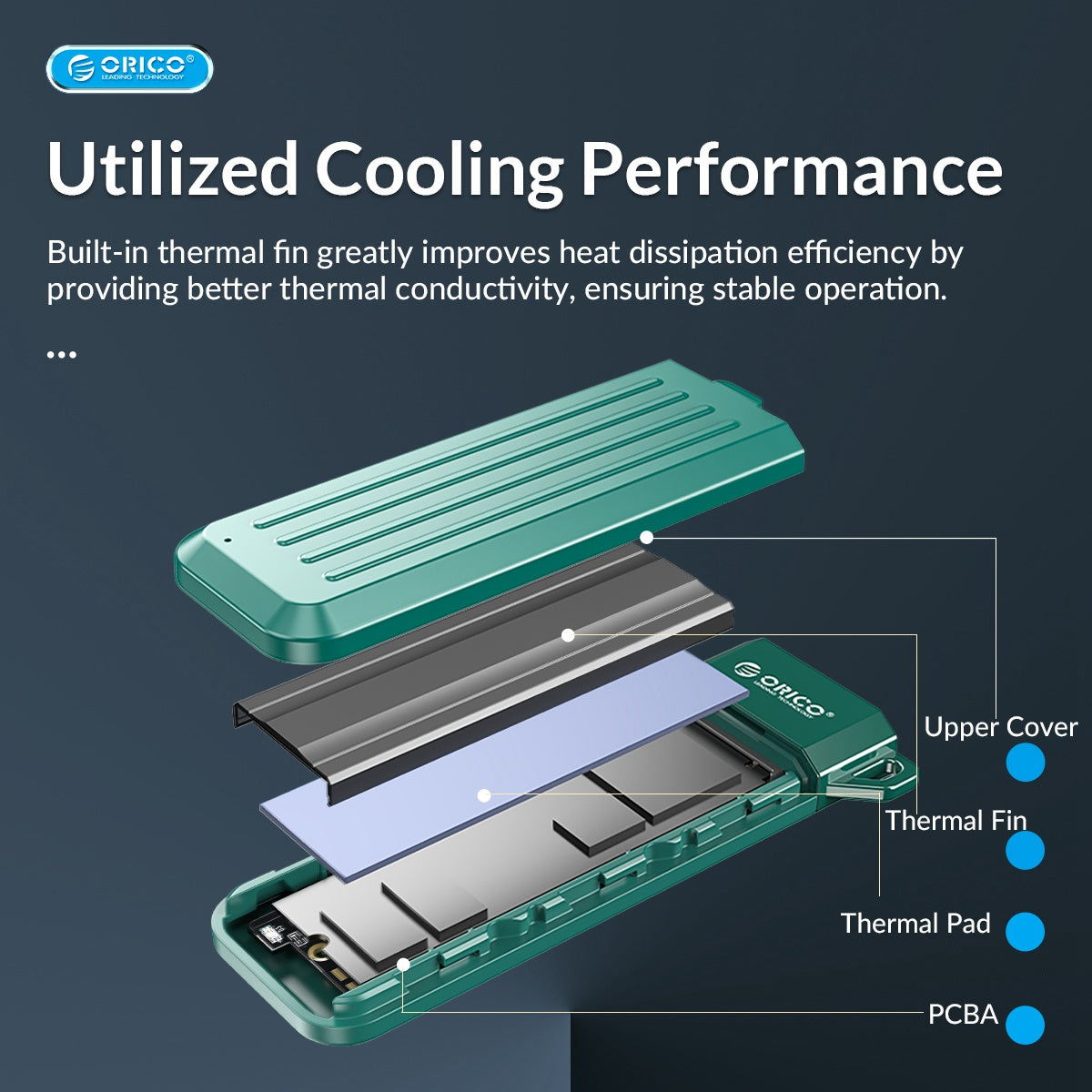 Uniqkart MM2C3 M.2 SSD Enclosure Compatible with M.2 NVMe Solid State Drive External Enclosure 6Gbps Fast Transmission Hard Disk Protective Case