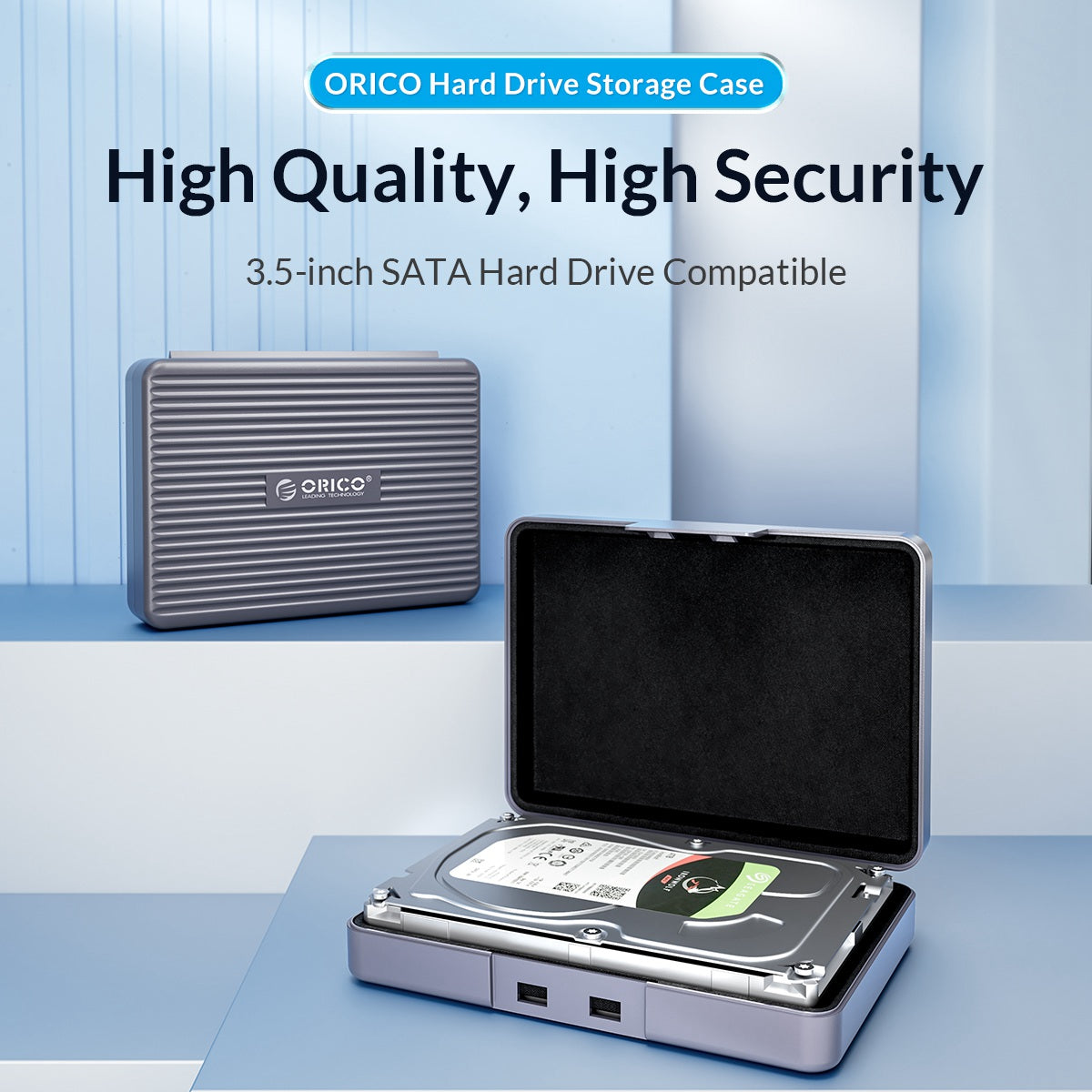 ORICO PHA35 3.5&quot; Hard Drive Case Portable Hard Drive Disk Protective Box for 3.5 Inch HDD Waterproof Dust-proof Storage Box