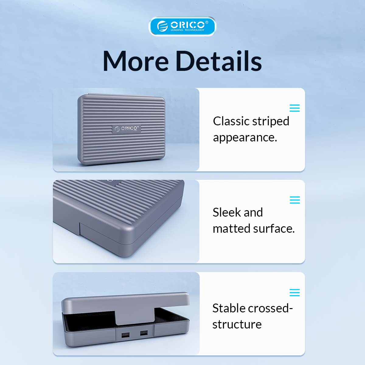 ORICO PHA35 3.5&quot; Hard Drive Case Portable Hard Drive Disk Protective Box for 3.5 Inch HDD Waterproof Dust-proof Storage Box
