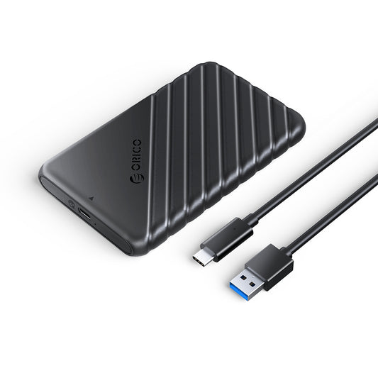 ORICO 25PW1-C3 Type-C 2.5&quot; External Storage HDD Enclosure SATA 6Gbps HDD SSD Hard Drive Enclosure Support 6TB for PS4 / PC / Laptop / Router / TV - Black