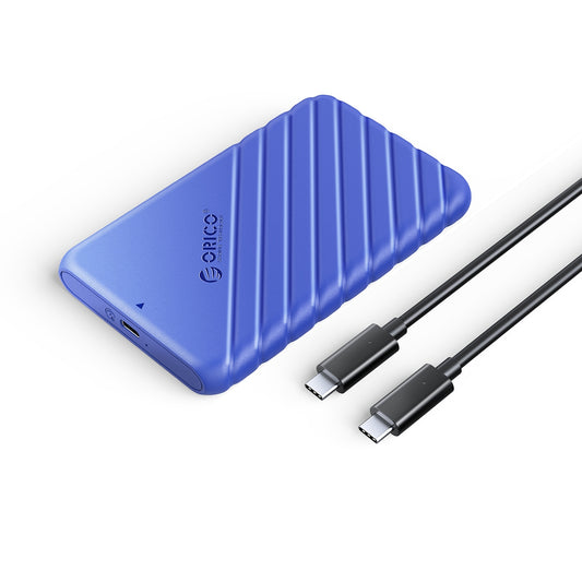 ORICO 25PW1C-C3 2.5&quot; External Storage HDD Enclosure SATA 6Gbps High Speed HDD SSD Hard Drive Enclosure Support 6TB with Type-C to Type-C Cable - Blue