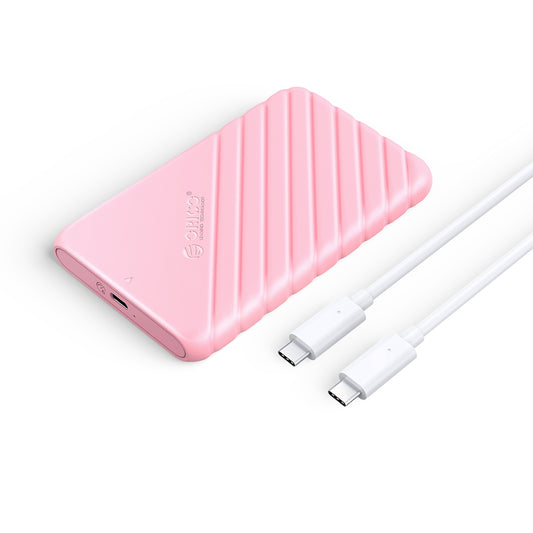 ORICO 25PW1C-C3 2.5&quot; External Storage HDD Enclosure SATA 6Gbps High Speed HDD SSD Hard Drive Enclosure Support 6TB with Type-C to Type-C Cable - Pink