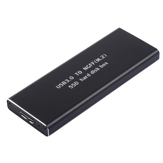USB 3.0 to NGFF M.2 SSD Aluminum Alloy 6Gbps Solid State Drive - Black