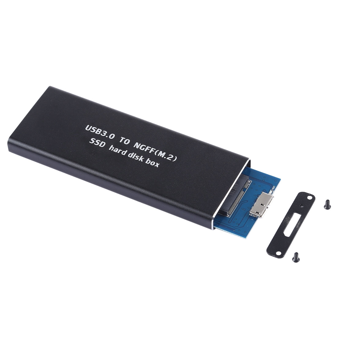 USB 3.0 to NGFF M.2 SSD Aluminum Alloy 6Gbps Solid State Drive - Black