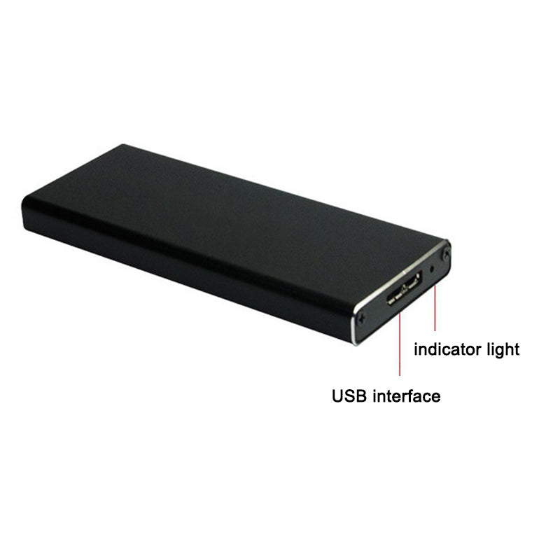 Hard Drive Enclosure USB 3.0 to NGFF M.2 6Gbps Aluminum External HDD SSD Hard Drive Case External Enclosure Container for Windows Mac - Blue
