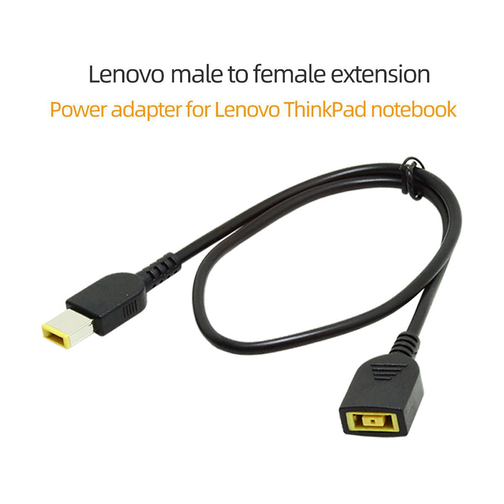 PW-006 0.5m Rectangle 11.0x4.5mm Male to Female Extension Power Plug Charge Cable for Lenovo ThinkPad X1 Carbon