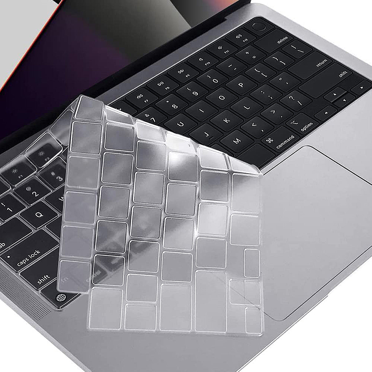 Dust-proof Keyboard Cover Ultra-thin Soft TPU Keyboard Film for US Version MacBook Pro 14 inch (A2442) / Pro 16 inch (A2485) / Air 15 inch (2023) A2941 / 13 inch (2022) (A2681)