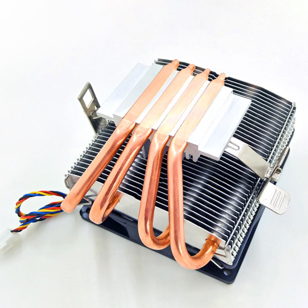 SNOWMAN 4 Copper Pipe CPU Radiator Down-Blow Down-Press CPU Cooling Fan M400 Support 3-Pin Fixed Speed (without Light)
