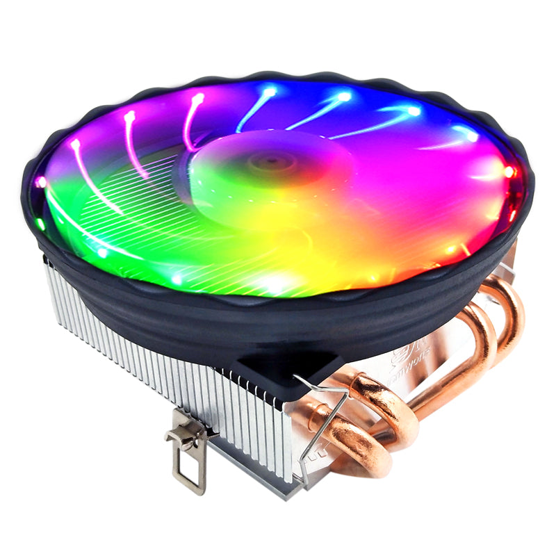 SNOWMAN 4 Copper Pipe Down-Blow Down-Press CPU Radiator 3-Pin Fixed Speed CPU Cooling Fan M400 with Colorful Light