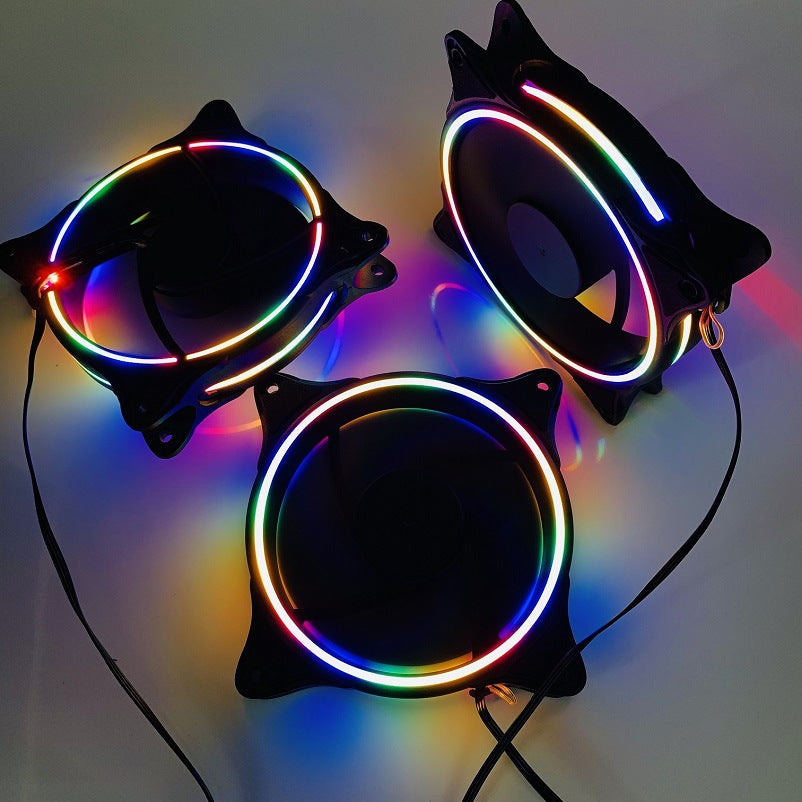 Computer Case Fan 120mm Cooling Case Fan Low Noise Computer Fans 12V Heat Radiation Solution for PC Case - Multi-color