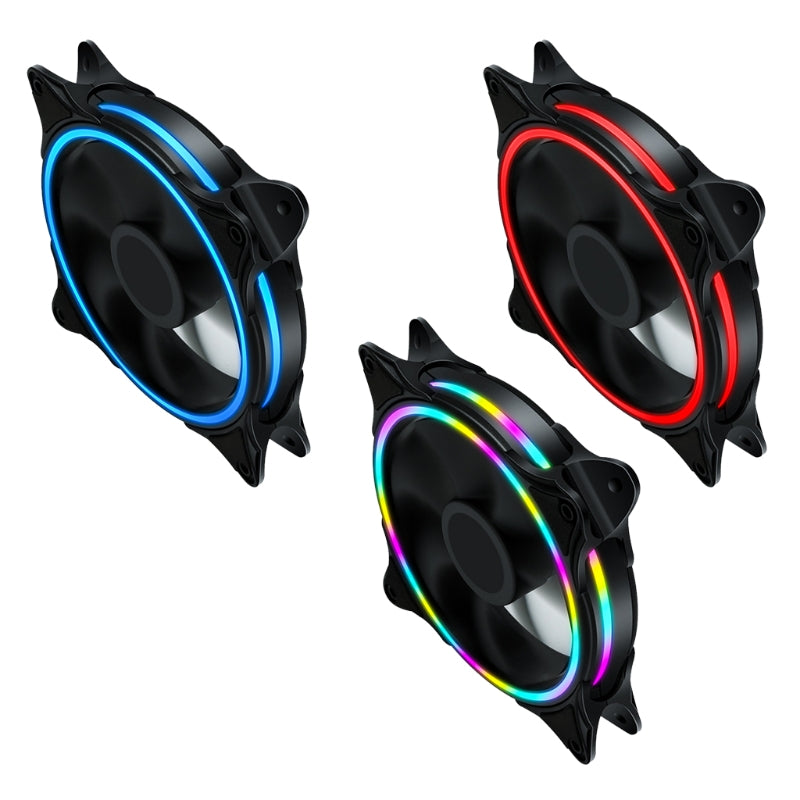 Computer Case Fan 120mm Cooling Case Fan Low Noise Computer Fans 12V Heat Radiation Solution for PC Case - Multi-color
