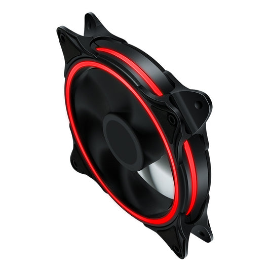 Computer Case Fan 120mm Cooling Case Fan Low Noise Computer Fans 12V Heat Radiation Solution for PC Case - Red