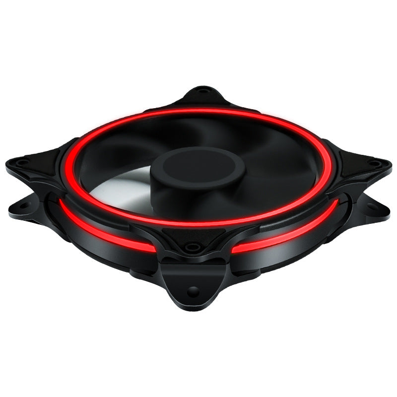 Computer Case Fan 120mm Cooling Case Fan Low Noise Computer Fans 12V Heat Radiation Solution for PC Case - Red
