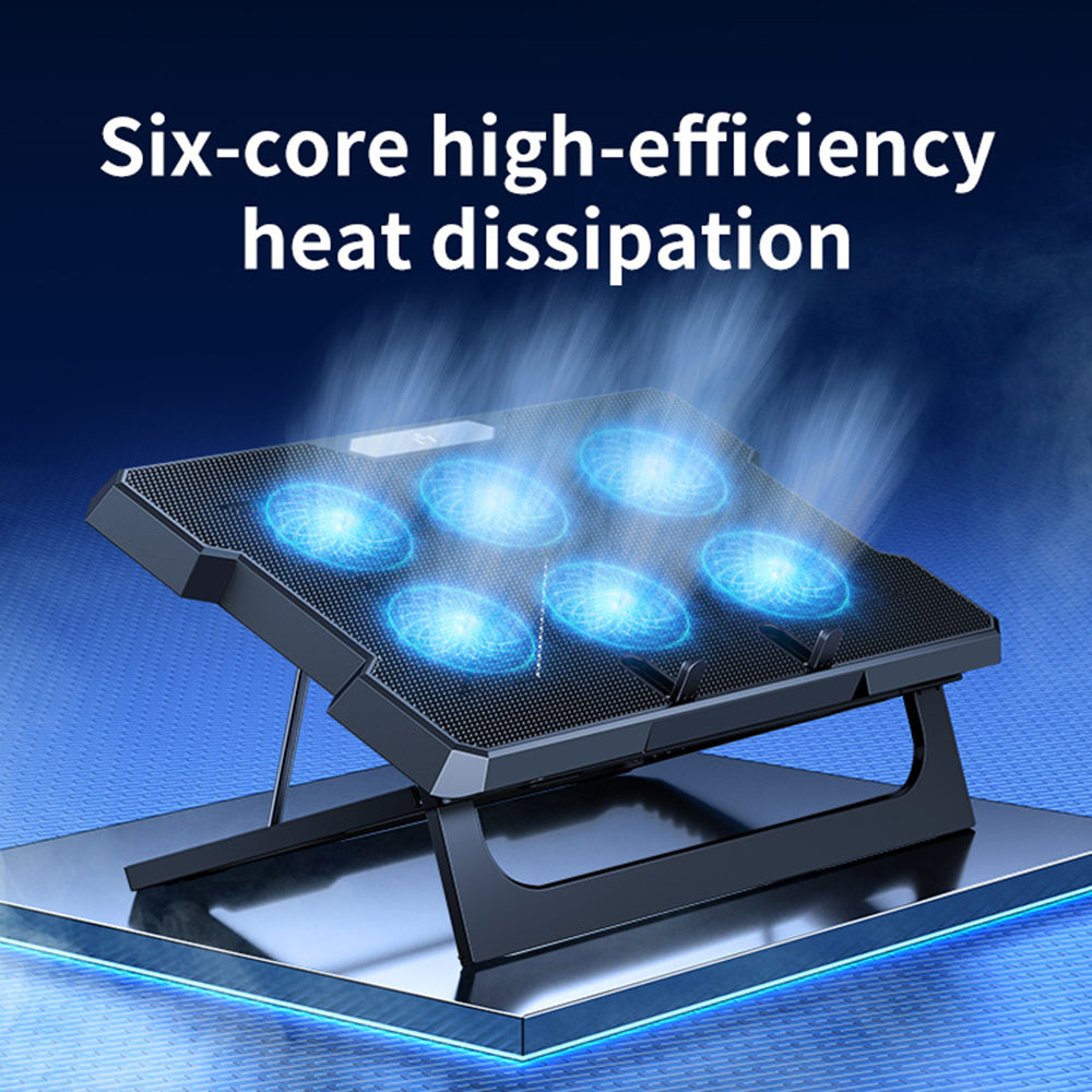 MCHOSE CR169 Laptop Cooler Cooling Pad Portable Height Adjustable Laptop Cooling Fan Stand Holder Riser Compatible with MacBook Air Pro Dell HP Laptop Notebook Under 18inch