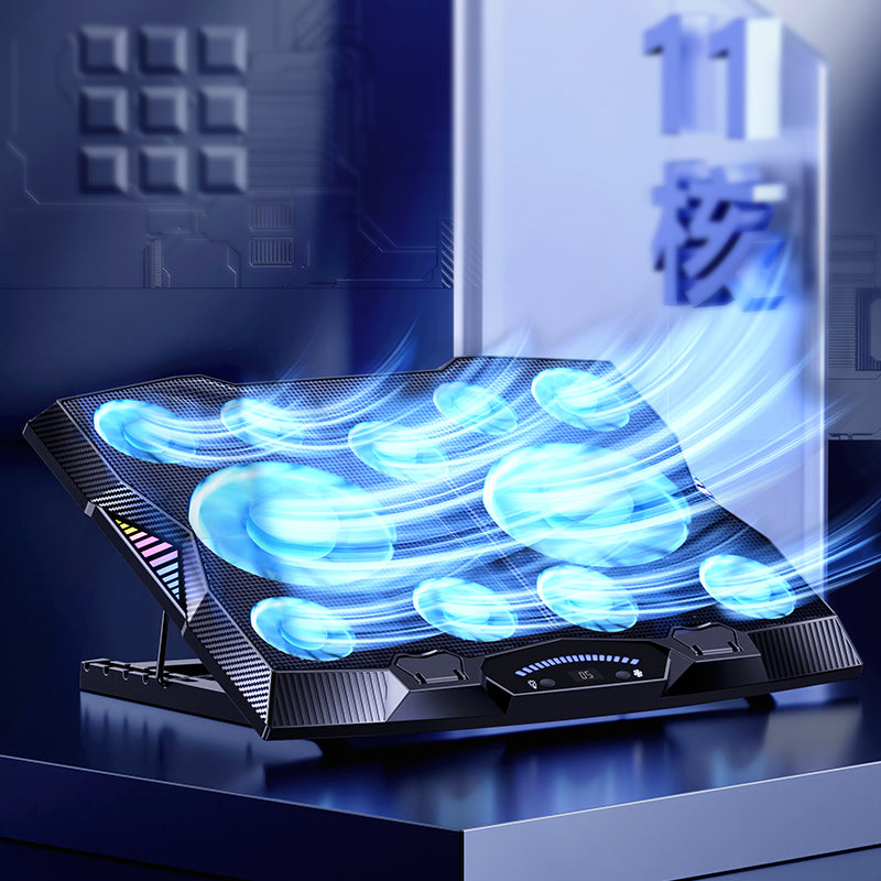 Uniqkart SR08 Notebook Computer Cooling Pad Laptop Cooler Cooling Fan Desktop Laptop Riser Stand for Gaming Working
