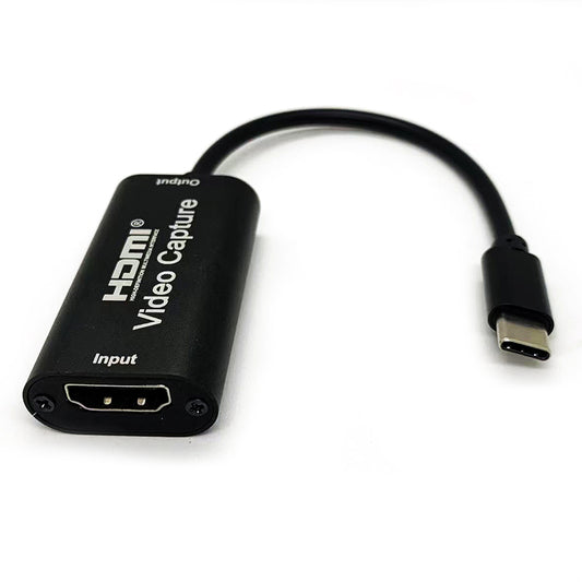 Type-C Video Capture Card USB C to HDMI Audio Capture Card Adapter Supports 1080P High Resolution for Gaming Live Streaming Video Recorder