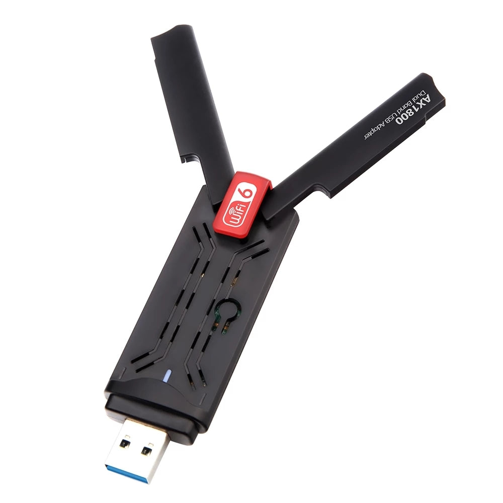 1800Mbps WiFi 6 Adapter 2.4G/5G Dual Band USB 3.0 Wireless Dongle Network Card