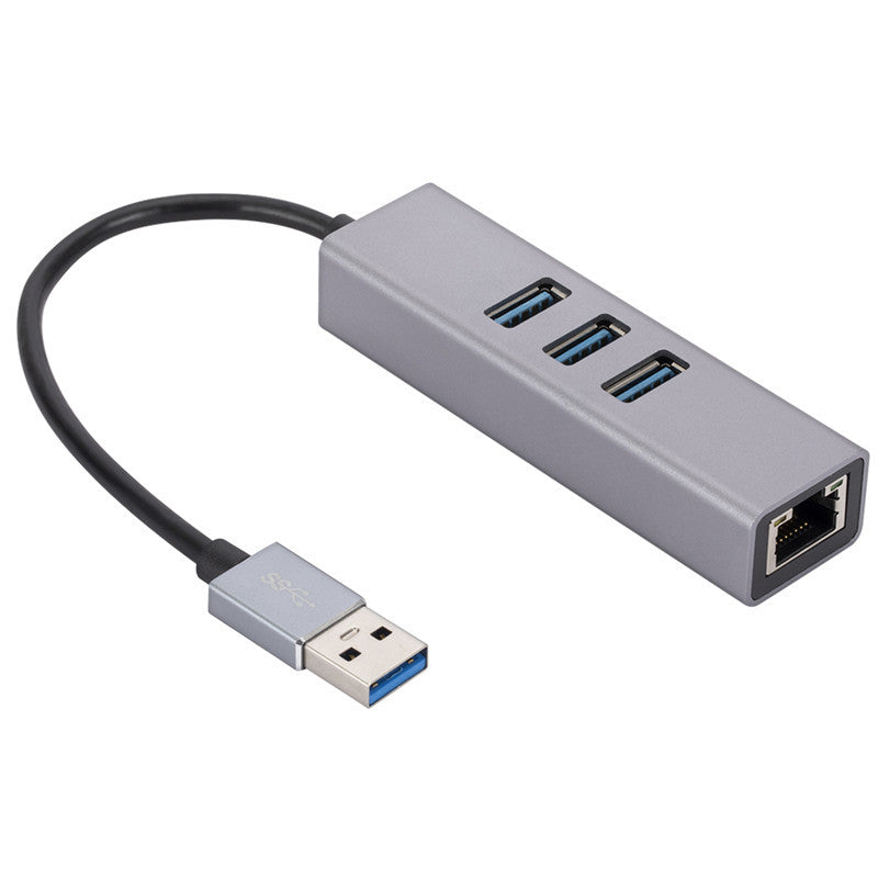 USB-A to RJ45 Ethernet+3xUSB 3.0 Ports Adapter USB 3.0 to 10 / 100 / 1 ...