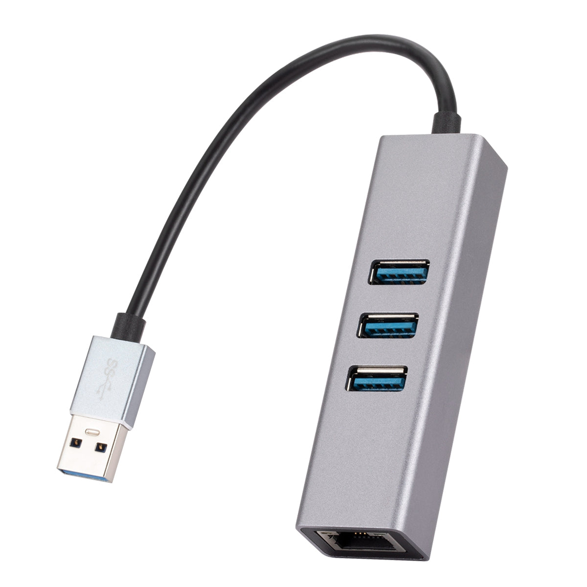 USB-A to RJ45 Ethernet+3xUSB 3.0 Ports Adapter USB 3.0 to 10 / 100 / 1000Mbps Network LAN Cable Converter