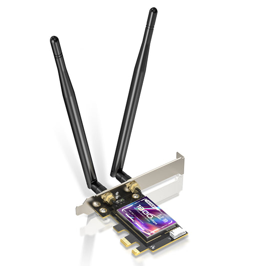 Edup EP-9658 AX1800M Bluetooth 5.2 WiFi 6 PCI-E Network Card 2.4GHz / 5.8GHz Dual Band Network Card for Computer