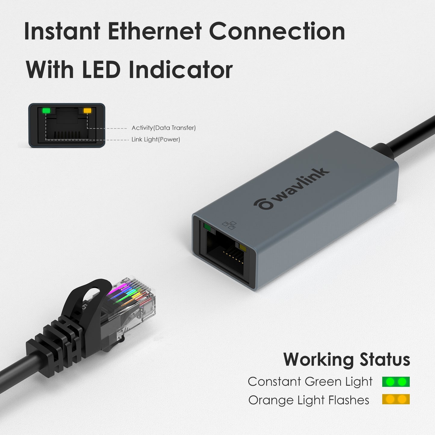 Uniqkart NWU329GC Gigabit Ethernet Adapter USB-C to RJ45 LAN Network Cable Converter