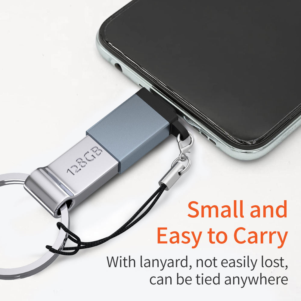 USB Male to Type-C Female Convertor Dual-Sided 10Gbps Data Transmission and Charging Function Adapter - Grey