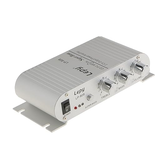 generic Mini car Motorcycle hi-fi Stereo Audio Amplifier w/Super bass Out
