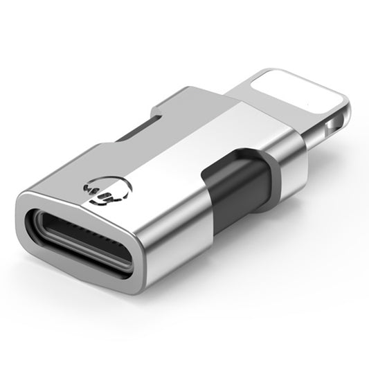 USB C to OTG Lightning Adapter for iPhone Support Data Transmission Connect Charger Connector Cable Converter Wireless Microphone Adapter - Silver