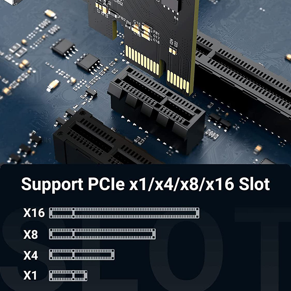 UGREEN 30716 USB 3.0 PCIe Expansion Card 4-Port PCIe to USB Adapter with 15-Pin SATA Power Connector for PC Host Compatible with Windows 10/8/7/XP/Vista