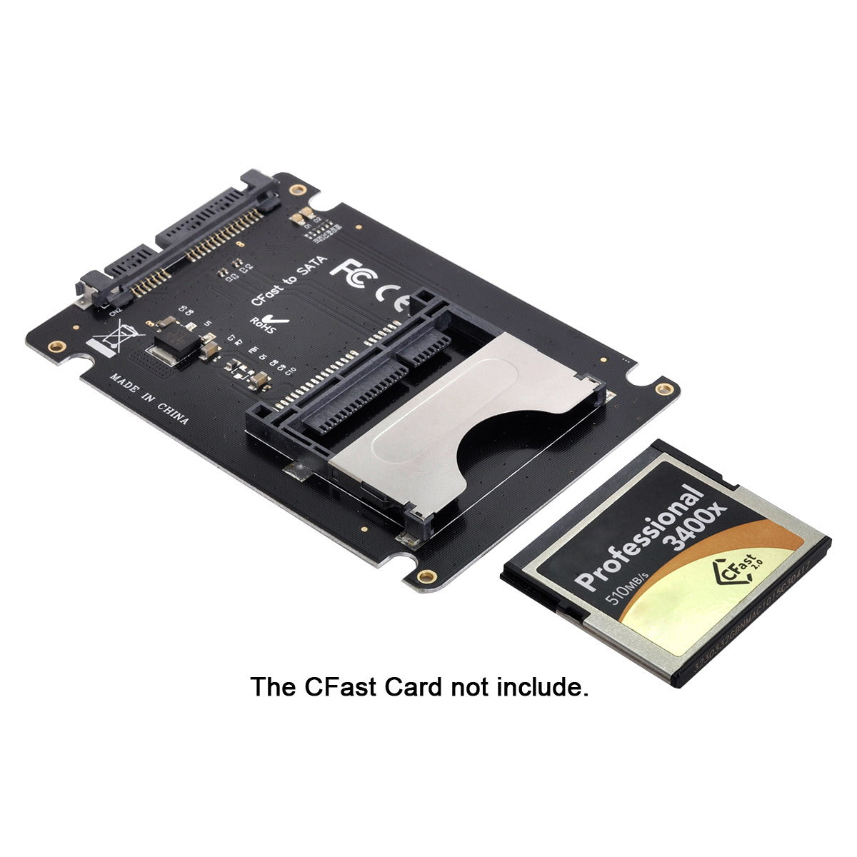SA-168 SATA to CFast 2.0 Card Adapter 2.5 inch Case SSD HDD CFast Card Reader for PC Laptop