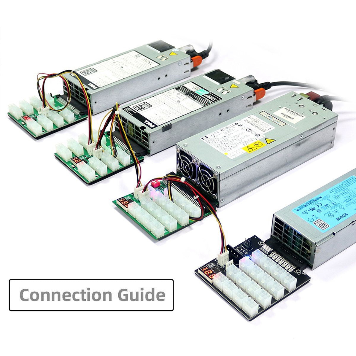 PW-011 For CHIA ETH BTC Mining Miner 12V Flex Slot Server Power Board 14+10Pin to 16x6Pin Power Supply Board